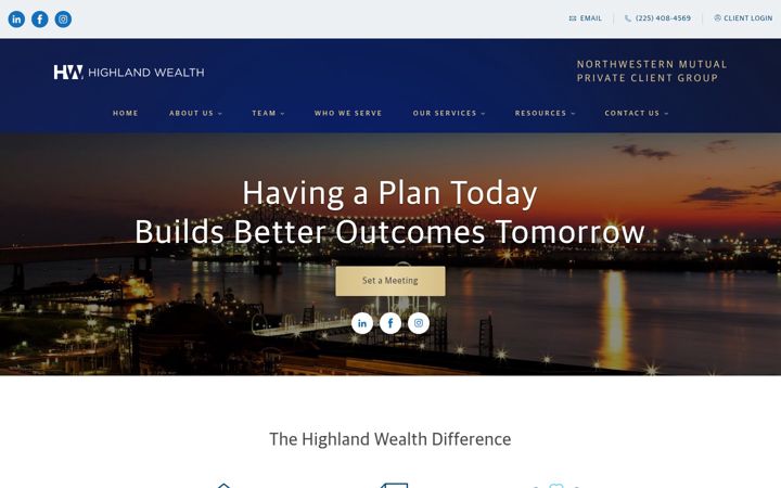 Screenshot of highlandwealth.nm.com