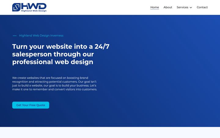 Screenshot of highlandwebdesign.co.uk