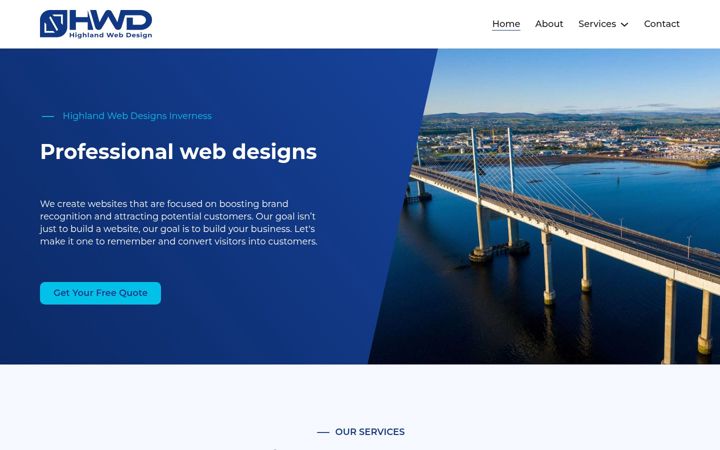 Screenshot of highlandwebdesigns.co.uk