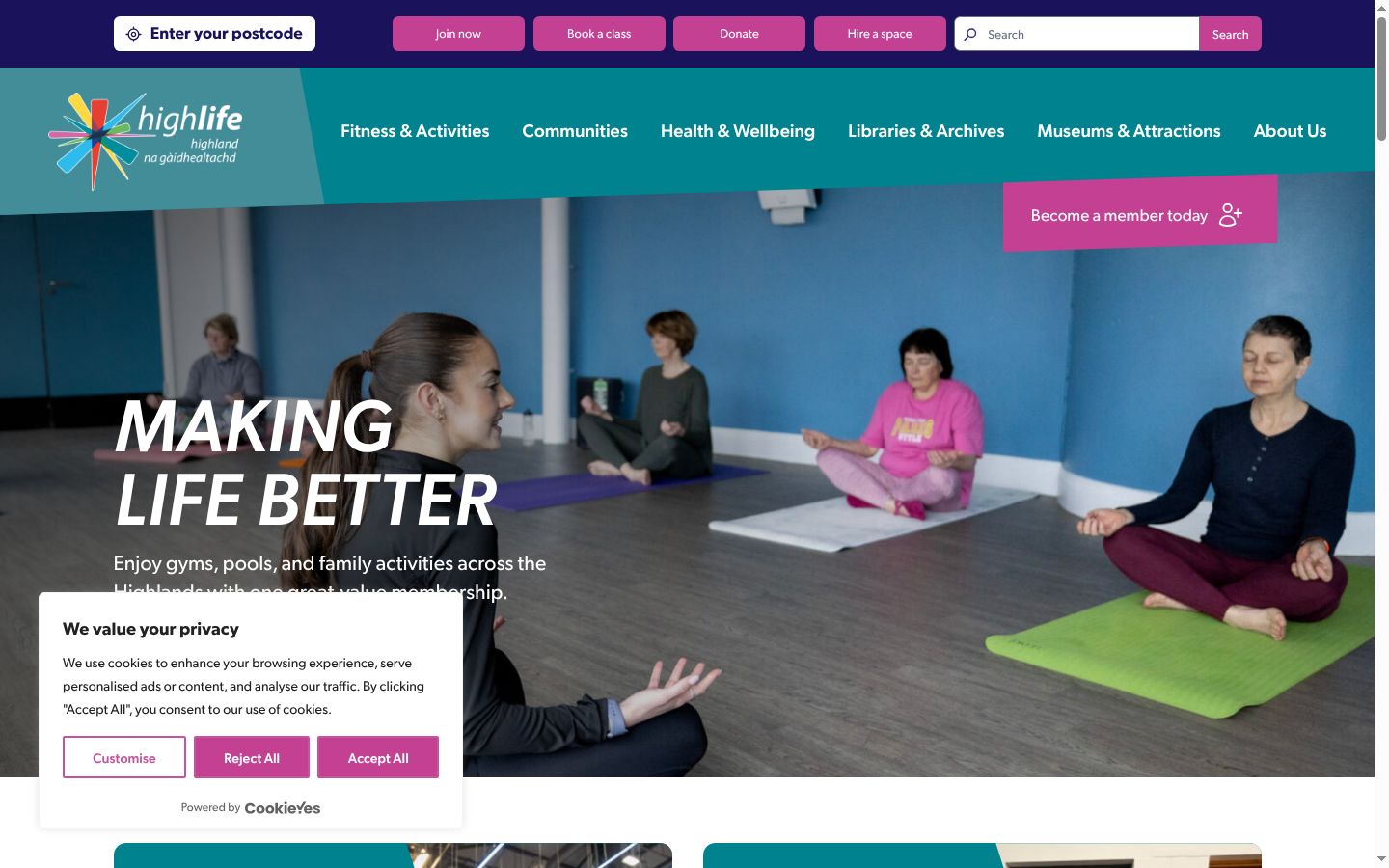 Screenshot of the consent banner shown before any interaction