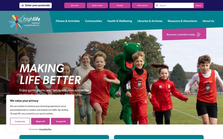 Screenshot of highlifehighland.com