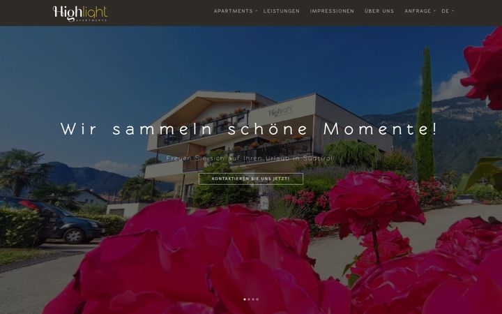 Screenshot of highlight-apartments.it