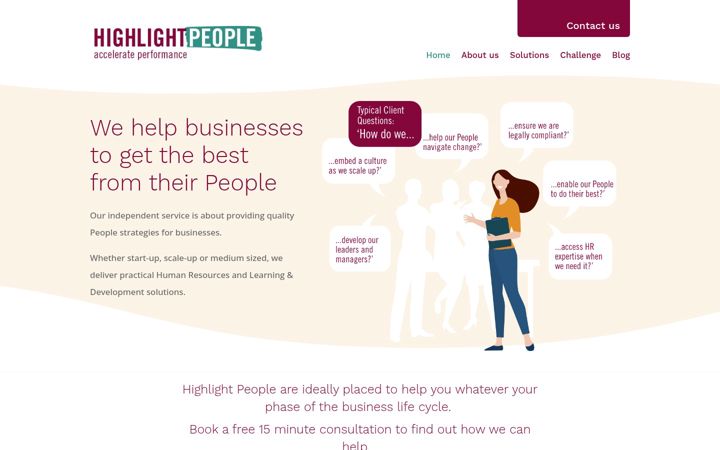 Screenshot of highlightpeople.com
