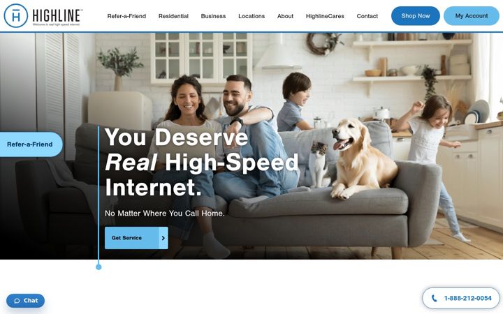 Screenshot of highlinefast.com