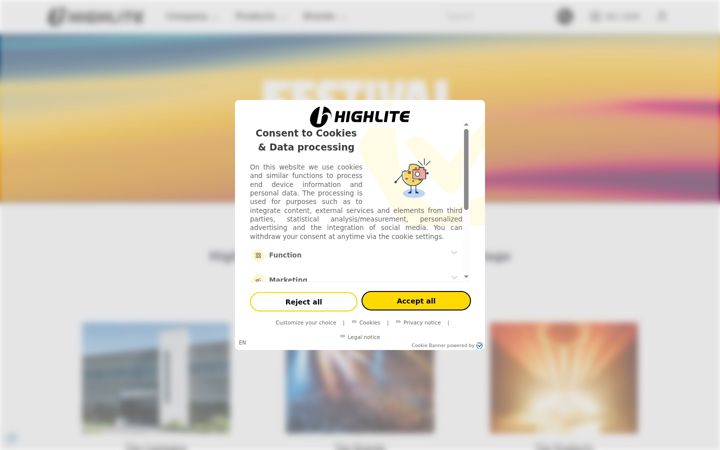 Screenshot of highlite.com