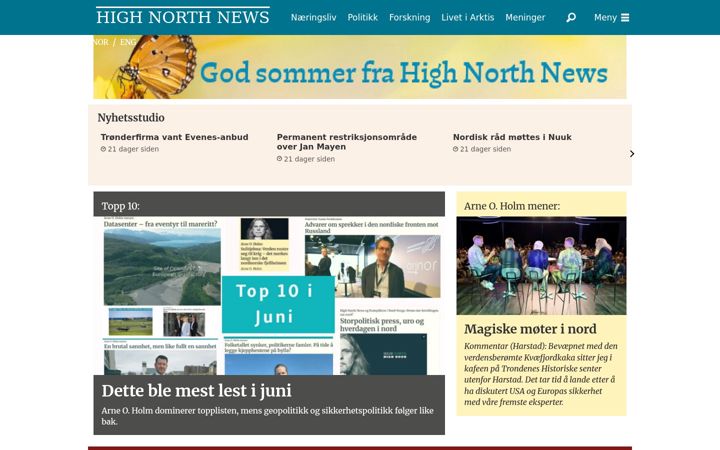 Screenshot of highnorthnews.com