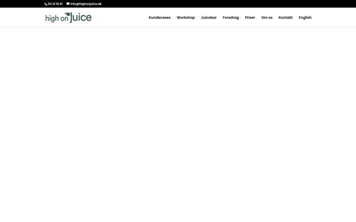 Екранна снимка на highonjuice.dk
