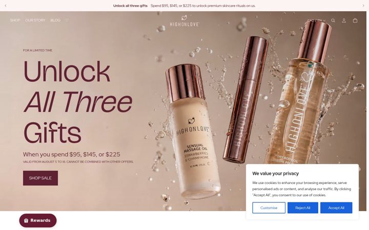 Screenshot of highonlove.co