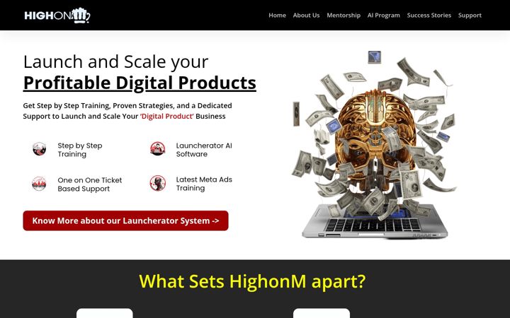 Screenshot of highonm.com