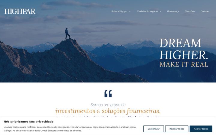 Screenshot of highpar.com.br