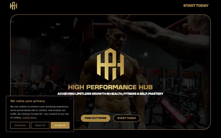 Screenshot of highperformancehub.co.uk