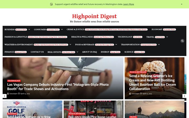 Screenshot of highpointdigest.com