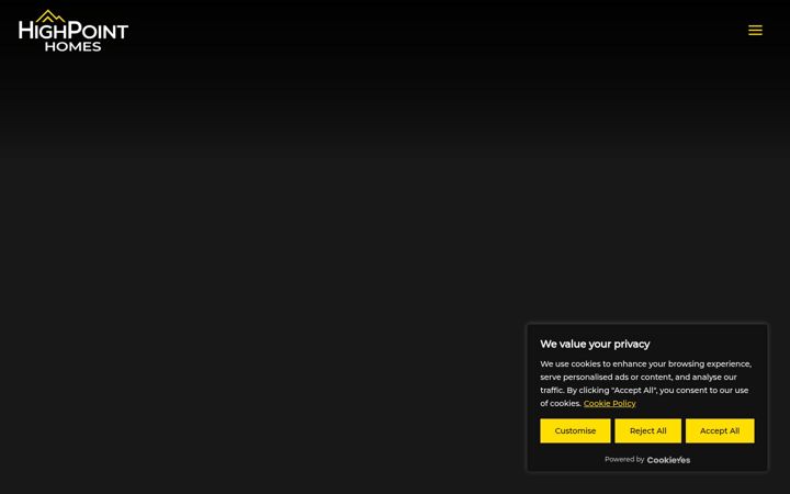 Screenshot of highpointhomes.com