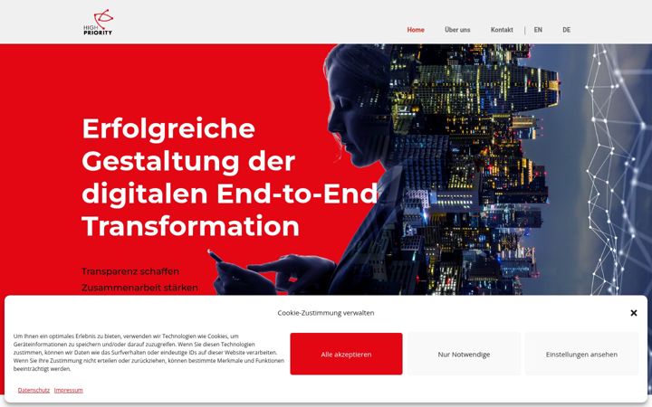Screenshot of highpriority.de
