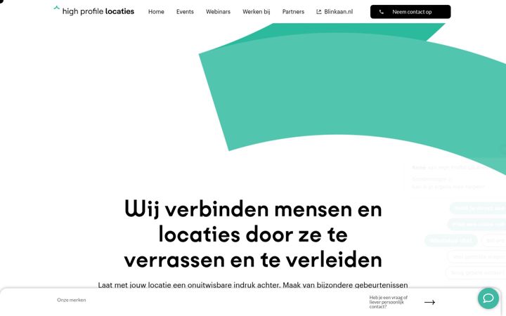 Screenshot of highprofilelocaties.nl