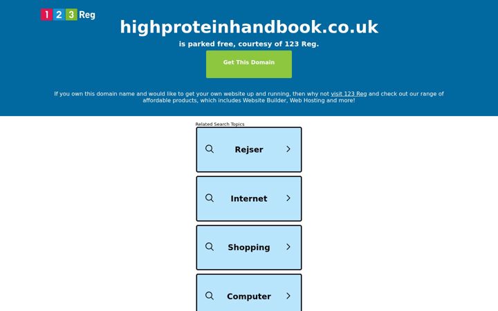 Screenshot of highproteinhandbook.co.uk