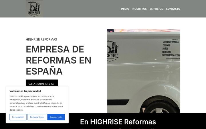 Screenshot of highrisereformas.com