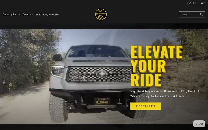 Screenshot of highroadsuspension.com