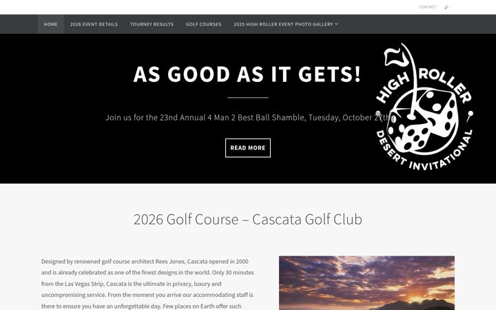 Screenshot of highrollerdesertinvitational.com