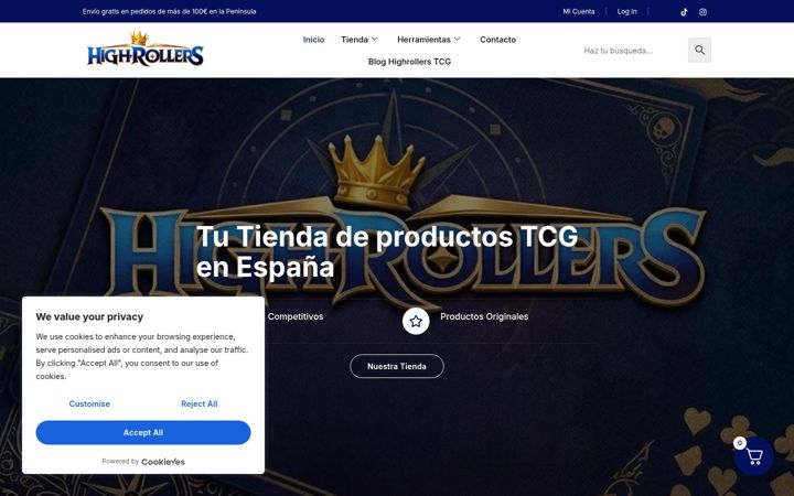 Screenshot of highrollers.es