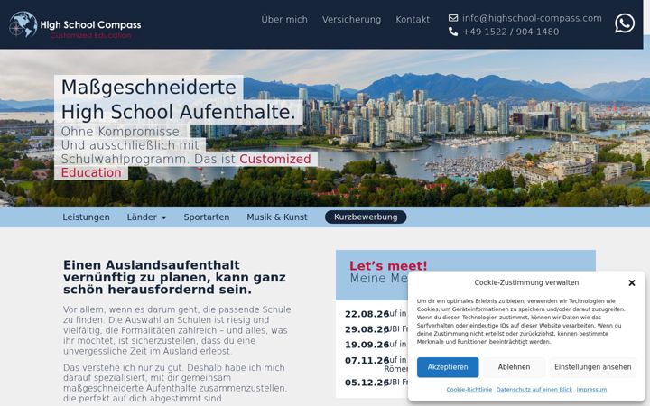 Screenshot of highschool-compass.com