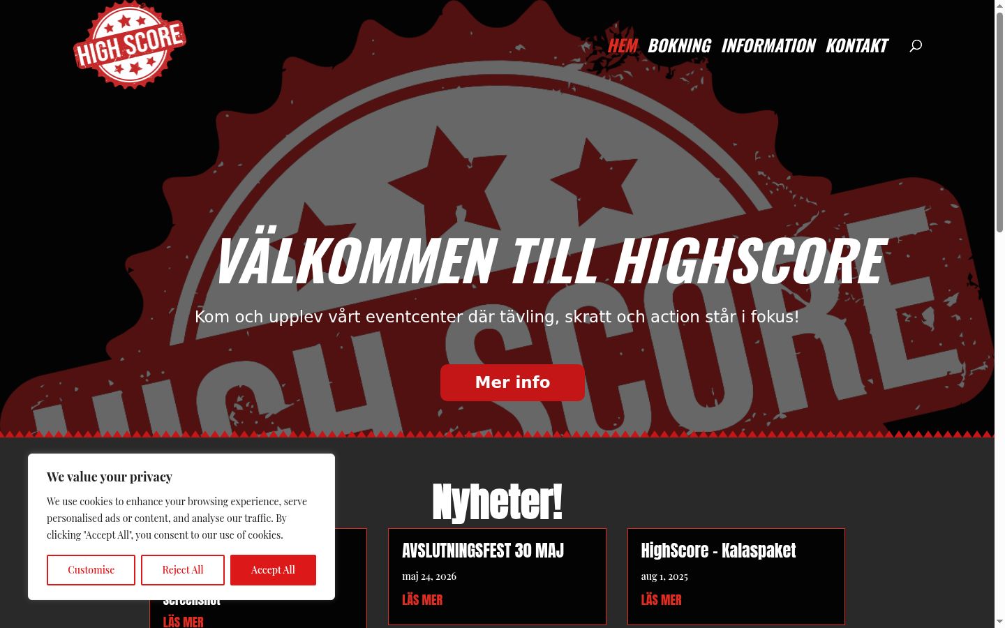 Screenshot του banner συγκατάθεσης που εμφανίστηκε πριν από οποιαδήποτε αλληλεπίδραση
