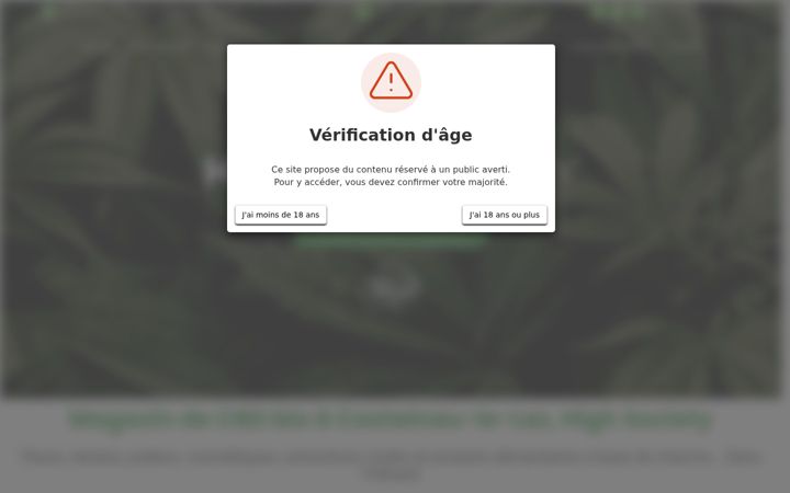 Screenshot of highsociety-cbd.fr