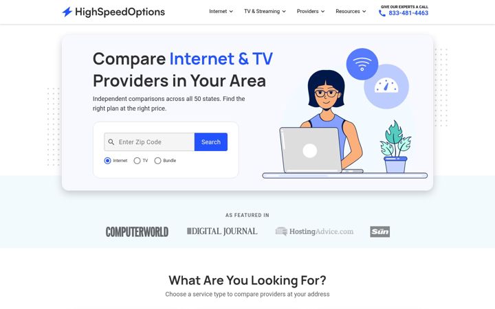 Ekraanipilt saidist highspeedoptions.com
