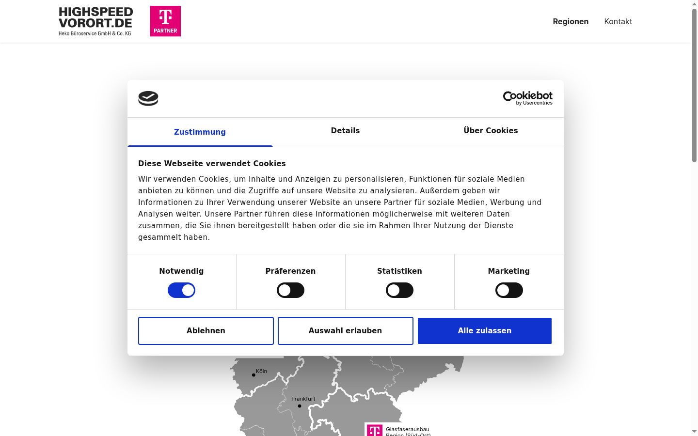 Sutikimo reklamjuostės, rodytos prieš bet kokią sąveiką, ekrano kopija