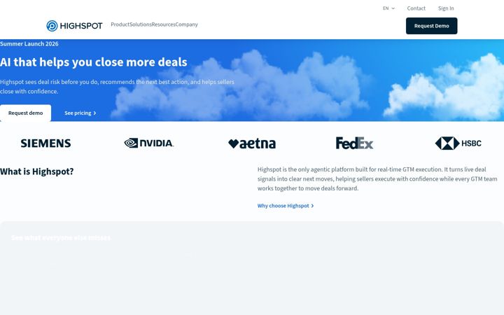 Screenshot von highspot.com
