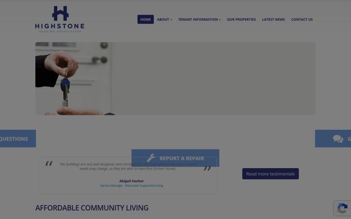 Screenshot of highstoneha.co.uk