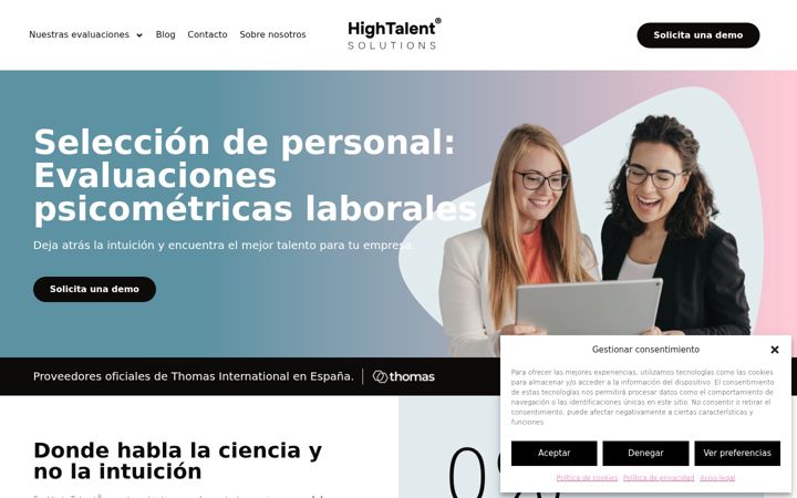 Screenshot of hightalentsolutions.es