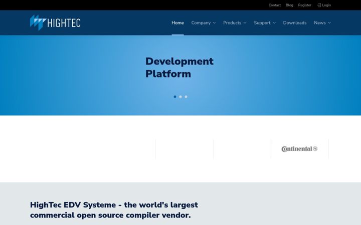 Screenshot of hightec-rt.com