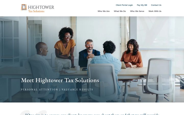 Screenshot of hightowertaxsolutions.com