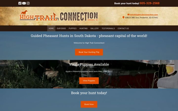 Screenshot of hightrailconnection.com
