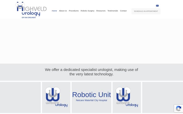 Screenshot of highveldurology.co.za