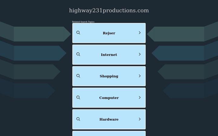 Screenshot of highway231productions.com