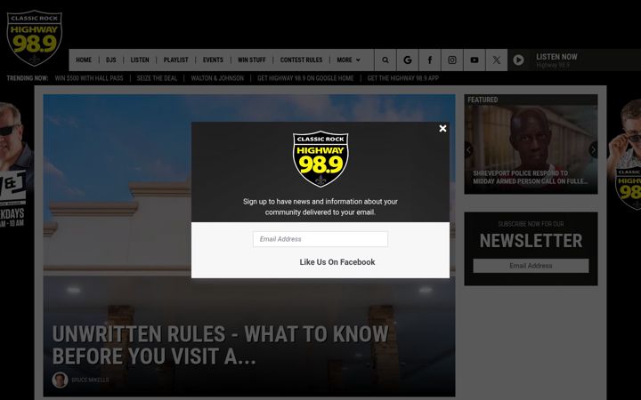 Screenshot of highway989.com