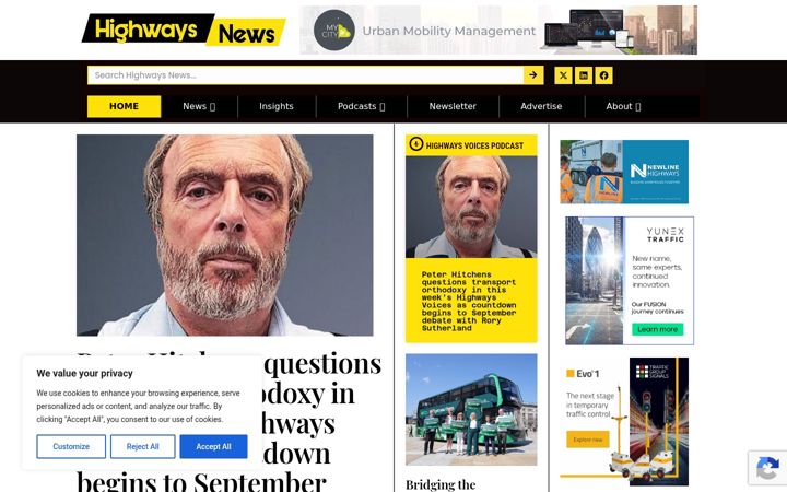 Screenshot of highways-news.com