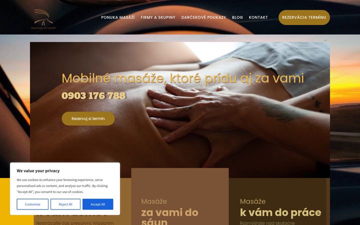 Screenshot of highwaytohealth.sk