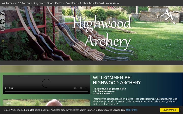 Screenshot of highwood-archery.com