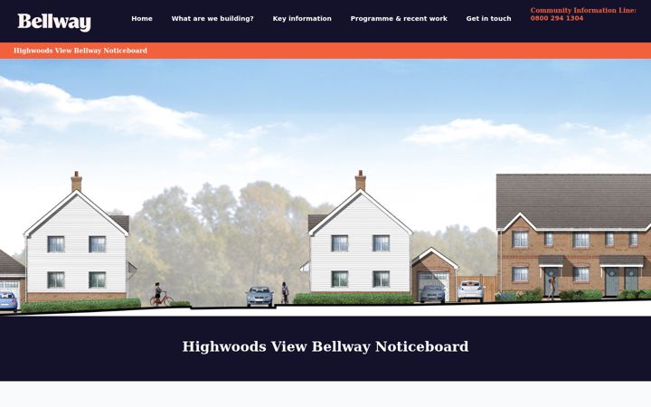 Screenshot of highwoodsviewbellwaynoticeboard.co.uk