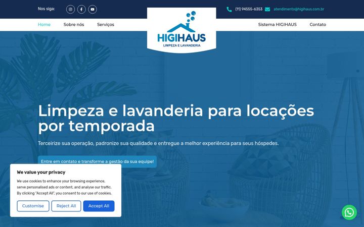 Screenshot of higihaus.com.br