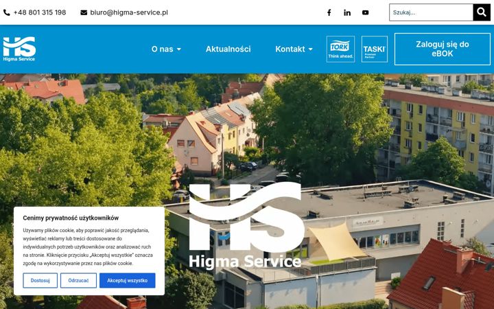 Screenshot of higma-service.pl