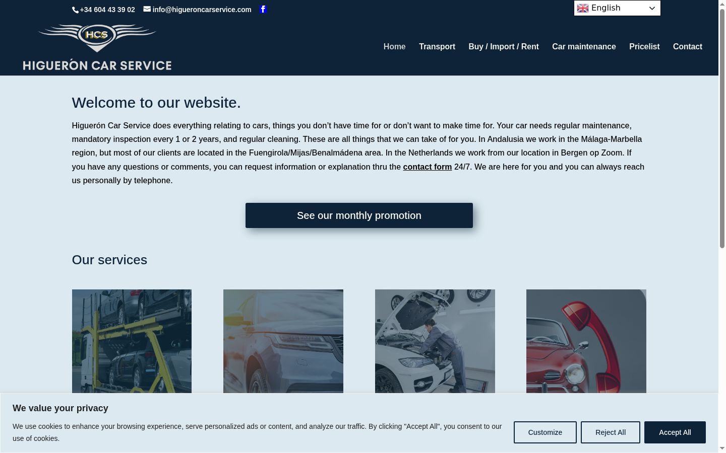 Screenshot of the consent banner shown before any interaction