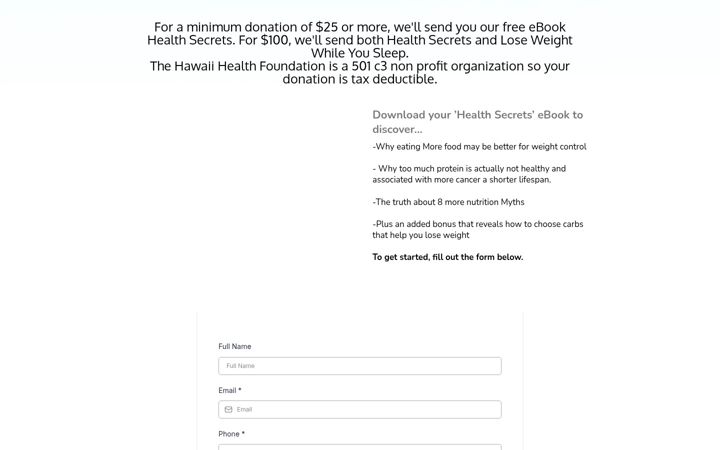 Screenshot of hihealthfoundation.com