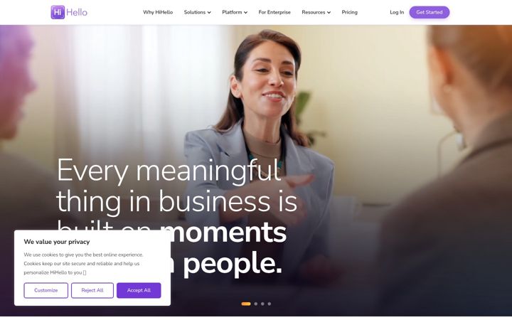 Screenshot of hihello.com