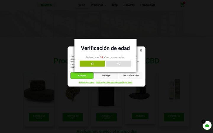 Screenshot of hiicbd.com