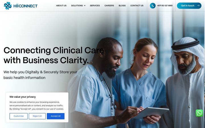 Screenshot of hiiconnect.com