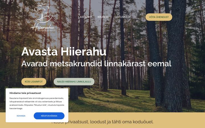 Screenshot of hiierahu.ee